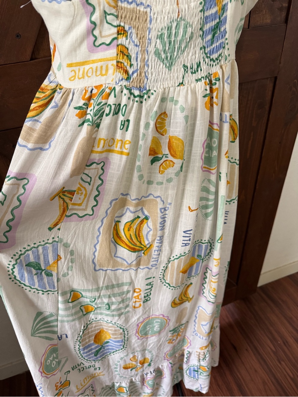 NWT Anthropologie Paper Heart Citrus Italian Coastal Linen Blend Sundress - Picture 6 of 8